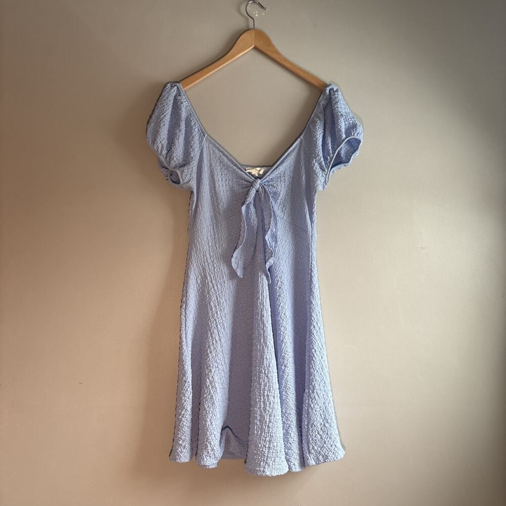 Blue Baby Doll Off The Shoulder Light Weight Dress Size Xl By See You Monday ￼